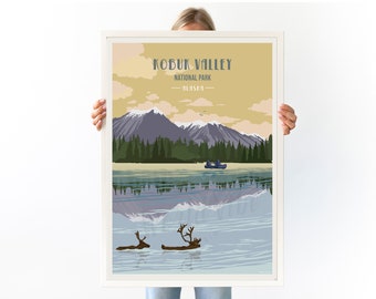 Kobuk Valley National Park Poster, National Parks, National Park Poster, National Park Art, Travel Gifts, National Park Print, Alaska