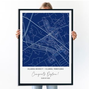 High School Graduation Gift for Her, Graduation Gift, High School Graduation Gift, Custom College Map, Campus Map, Custom High School Map image 5