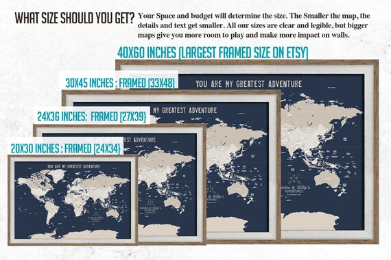 Extra Large Worldmap Push Pin Vintage World Map Old Map Of The World Push Pin Travel Grandparent Gifts Newlywed Gift 40x60 Inches