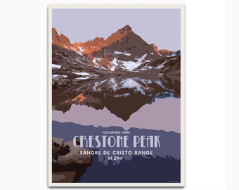 Colorado 14ers, Crestone Peak, Colorado Fourteeners, Colorado Gifts For Men , Colorado Photography, Colorado Rockies, Colorado 14er Gifts,