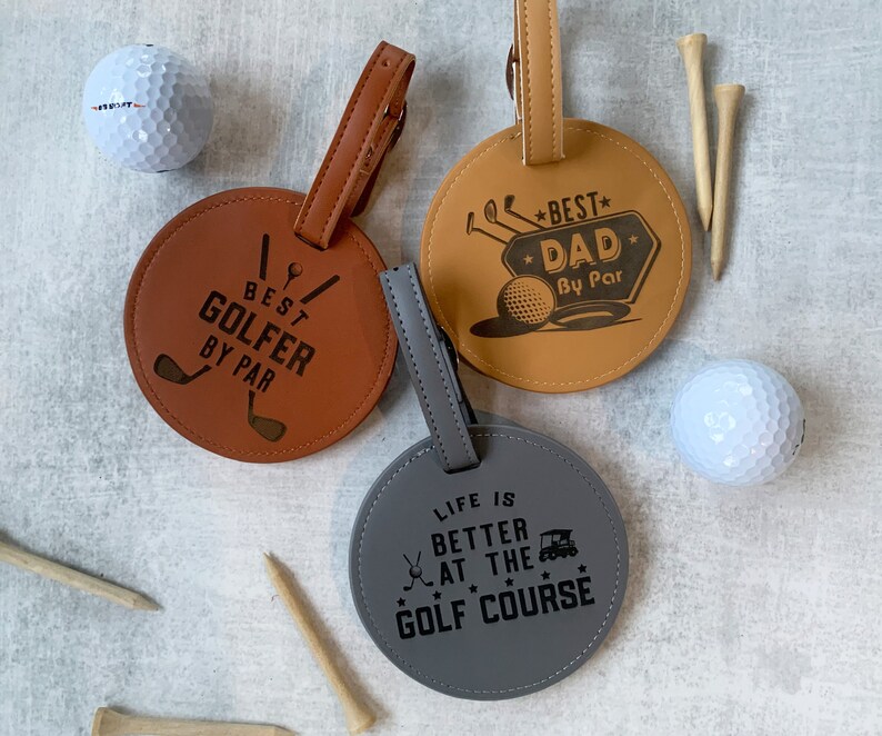 Golf Gifts for Men, Golf accessory for golf cart, tee holder bag tag for him. Father's day gifts