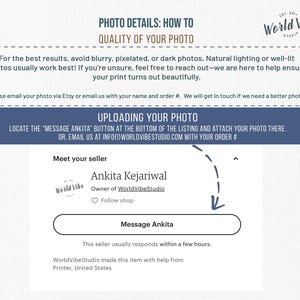 May include: A white graphic with text about photo quality and uploading instructions. The text includes "World Vibe" and "Message Ankita". The seller, Ankita Kejariwal, is also featured.
