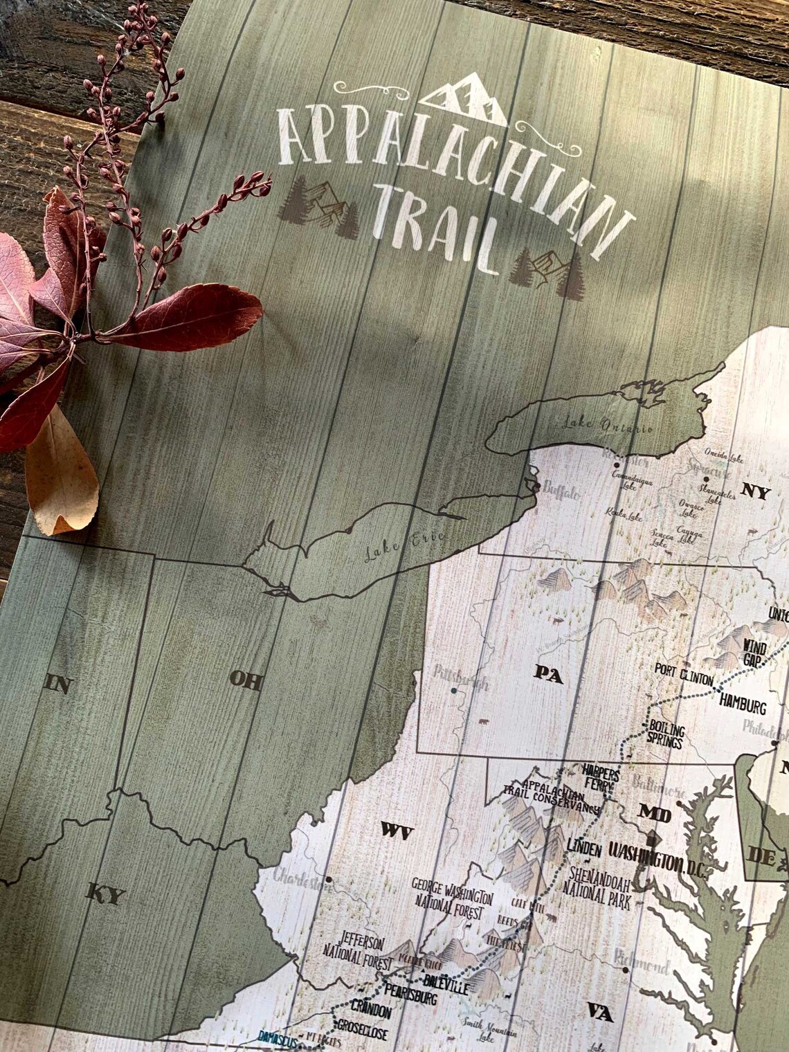 Appalachian Trail Appalachian Trail Poster Appalachian Trail Etsy