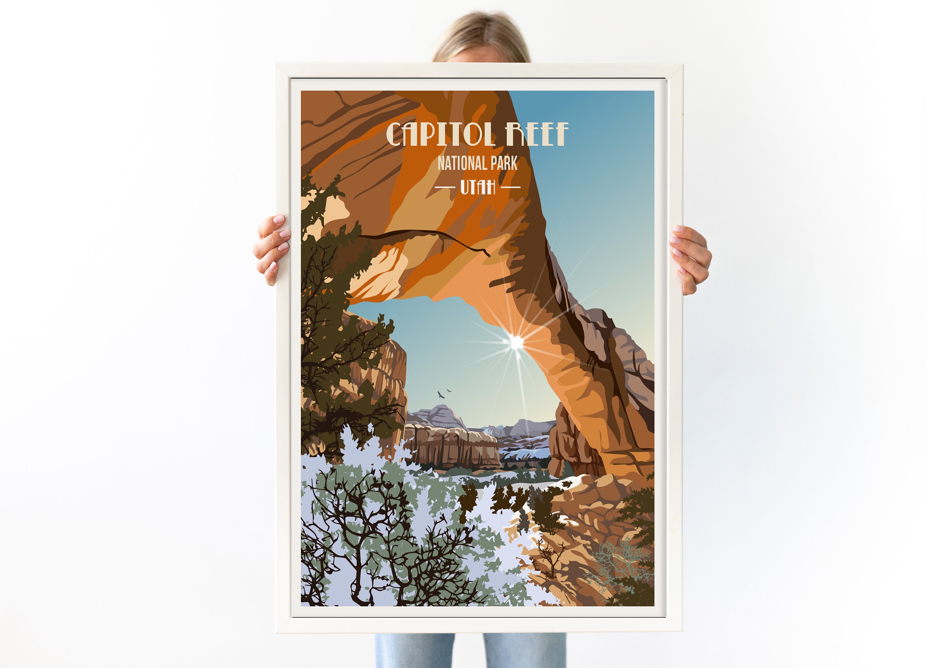 Capitol Reef National Park Poster Utah Parks National Park - Etsy 日本