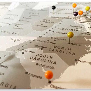 North America Push Pin Map Framed - Il 300x300.1950620301 16o6