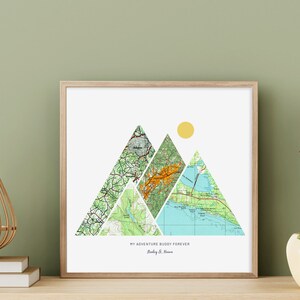 Gift for Boyfriend for long distance relationship, Custom mountain gifts