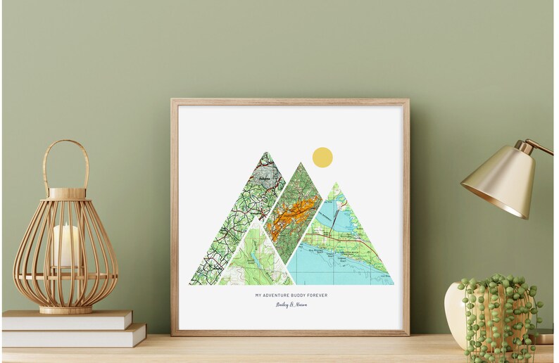 Gift for Boyfriend for long distance relationship, Custom mountain gifts