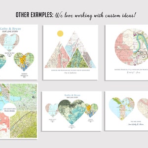 Valentines Day Gift For Him, Travel Gifts, Custom Mountain Map, Valentines Day Gift for Husband, 1 year anniversary gift for boyfriend image 5