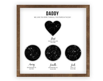 Fathers Day Gift from Daughter, Dad Gift, Fathers Day Gift from Son, Custom Star Map, Gifts for Dad, Father Day Gift, Framed or Unframed