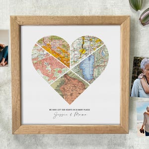 Personalized Gift for Mom, Gifts for Mom From Daughter, Long Distance Mom Custom Map Gift, Custom City Map, Mothers Day Gift