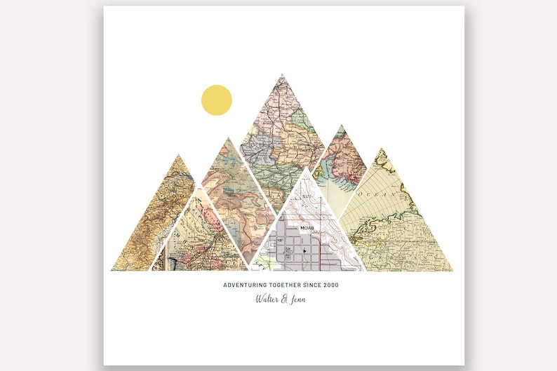Gift for Boyfriend for long distance relationship, Custom mountain gifts