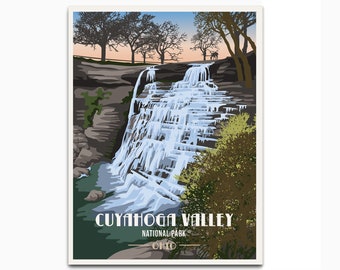 Cuyahoga Valley National Park, Ohio, National Park Poster, National Park Art, National Parks, Travel Poster, Travel Gifts, National Park