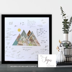Custom City Map Wedding Guestbook Alternative: Personalized Adventure Theme