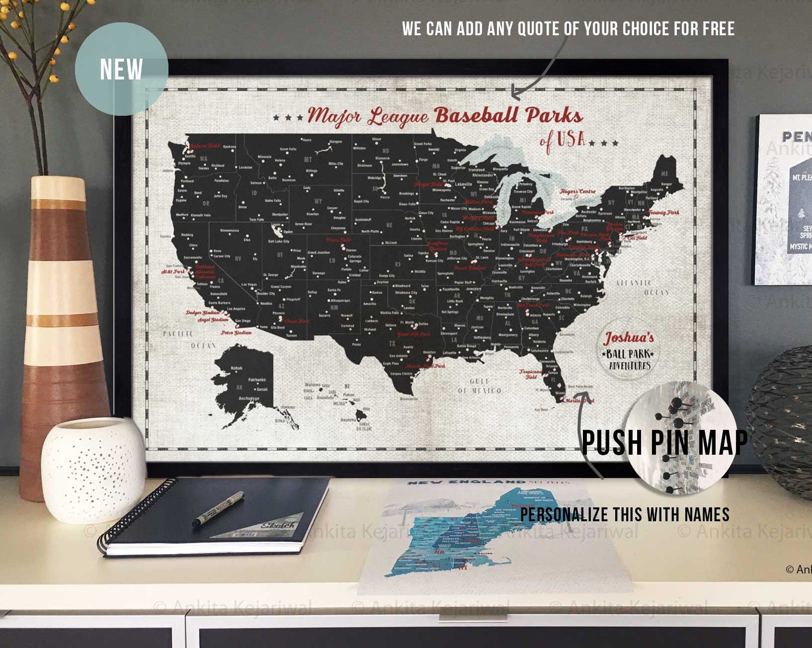 Baseball Stadium Baseball Gift Baseball Parks USA Baseball Etsy