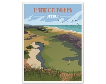 Bandon Dunes Golf Club Poster, Golf Gifts For Men, Golf Gifts, Golf Gifts for Women, Golf gift for Boyfriend, Golf Art, Masters Golf
