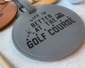 Golf Gifts For Men, Golf Gifts for Dad, Golf Tee Bag Tags, Golfer Gifts, Golf Courses, Father's Day Gifts, Engraved Golf Tag for Bag