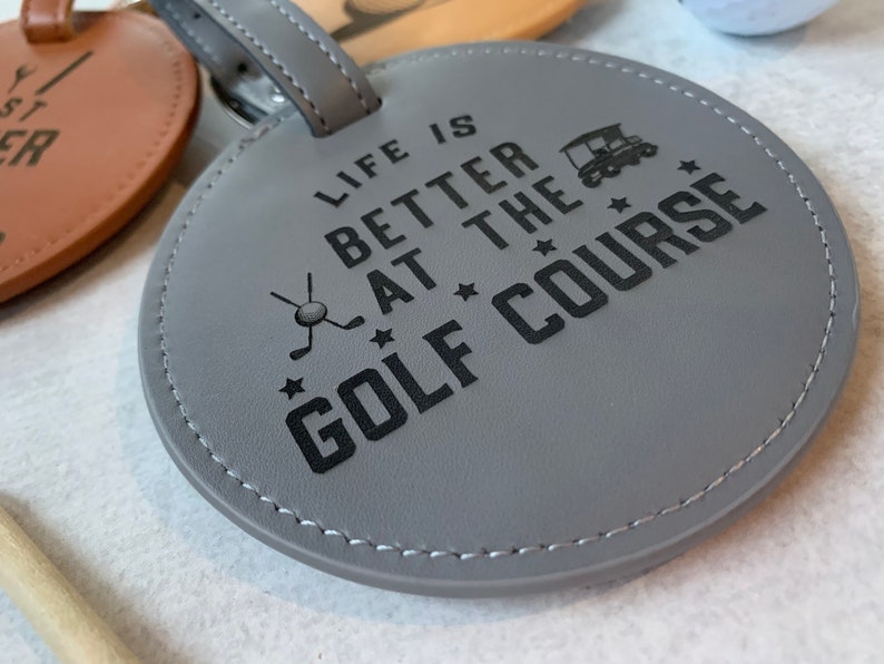 Golf accessory bag tag for golf cart