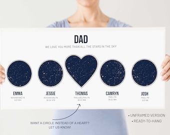 Father's Day, Fathers Day Gift from Son, Father day From Daughter, Gifts for Dad, Custom Star Map, Star Maps, Night Sky Print