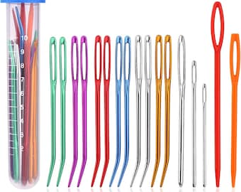 Bent Tip Tapestry Needles • Large Eye Blunt Yarn Needle Set