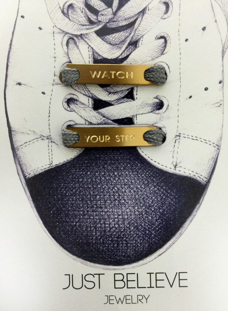 Shoe tag Watch your step Shoelace Plate Personalized Shoe Etsy