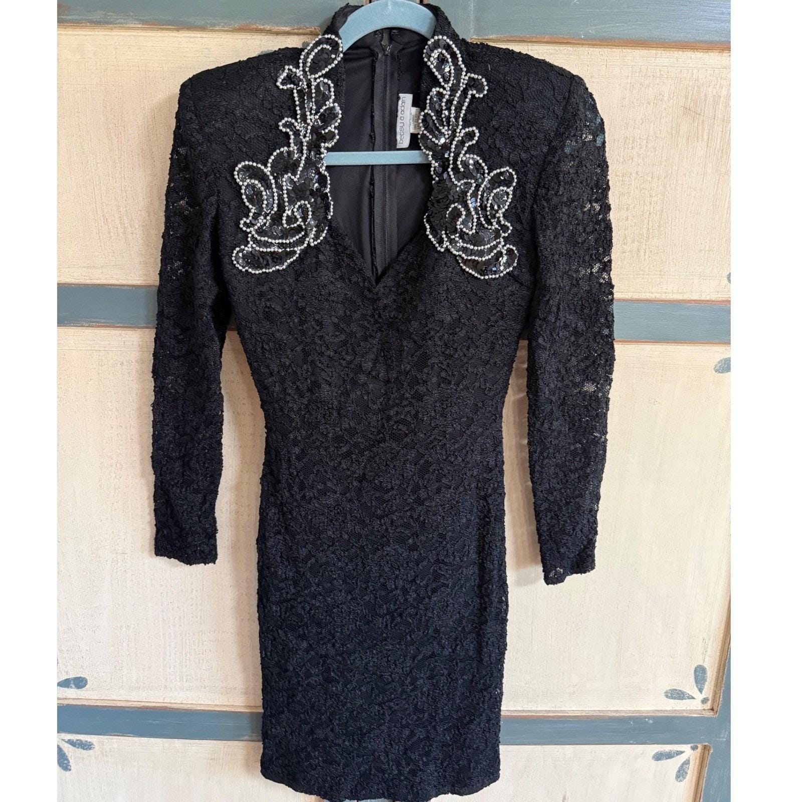 Black Pearl Long Sleeve Formal Dress - Etsy