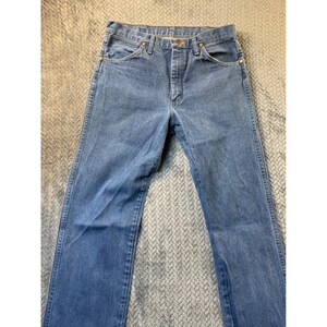 Pantalones vaqueros Wrangler Vintage Cowboy Cut Original Fit para hombre, de mezclilla azul, talla 33x34 (36x32) imagen 6