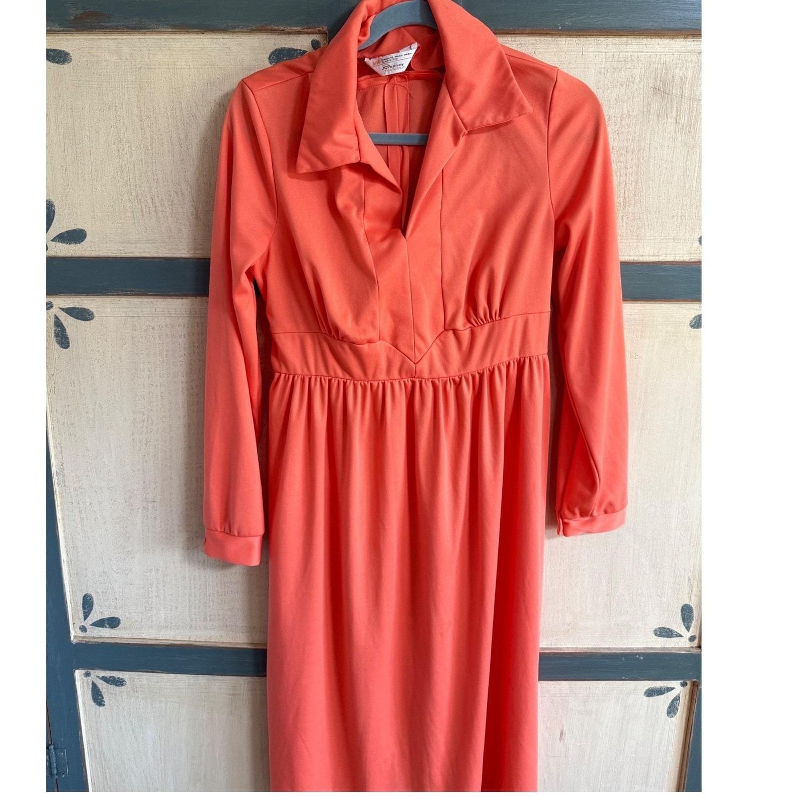knee length dresses for ladies Aurora Bloom Coral Cut Out Floral Long Sleeve Dress main image 0