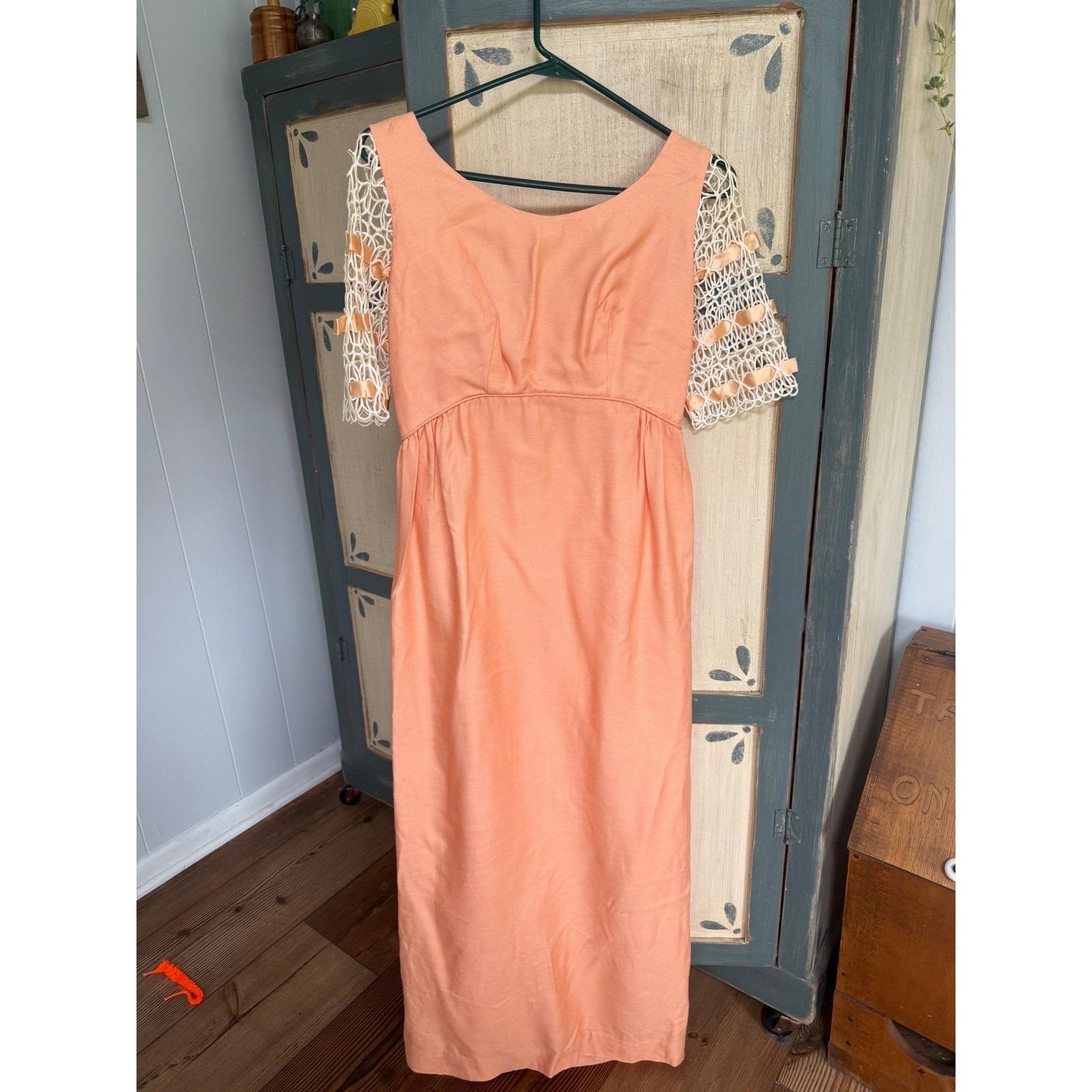 Apricot Lace Dress - Etsy