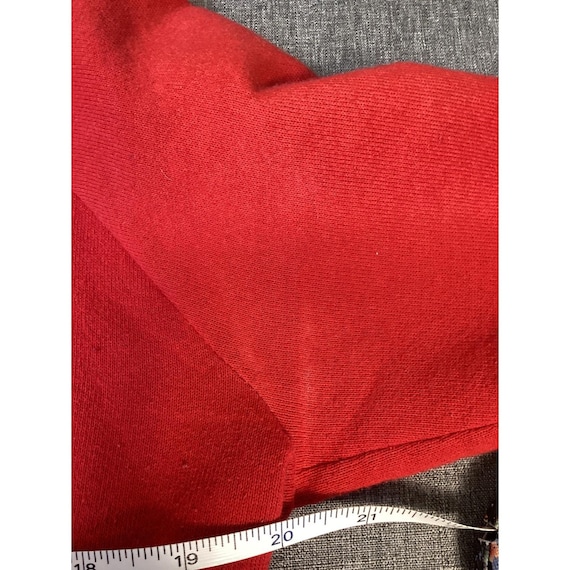 Vintage Red Argyle Denim Patchwork Sweatshirt Siz… - image 6