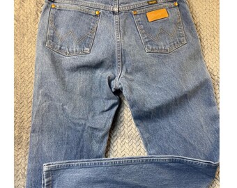 Wrangler Vintage Cowboy Cut Original Fit Mens Jeans Blue Denim 33x34 (36x32)