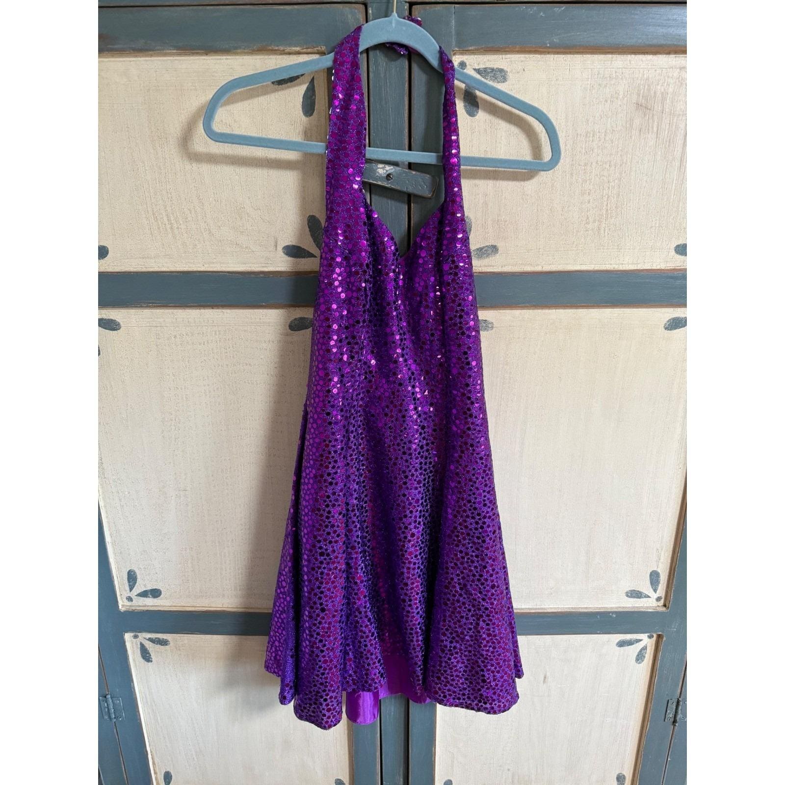 Prom Dress Purple Halter