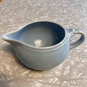 Taylor Smith Taylor Lu-Ray Pastels Windsor Blue Creamer Pitcher Vintage Ceramic
