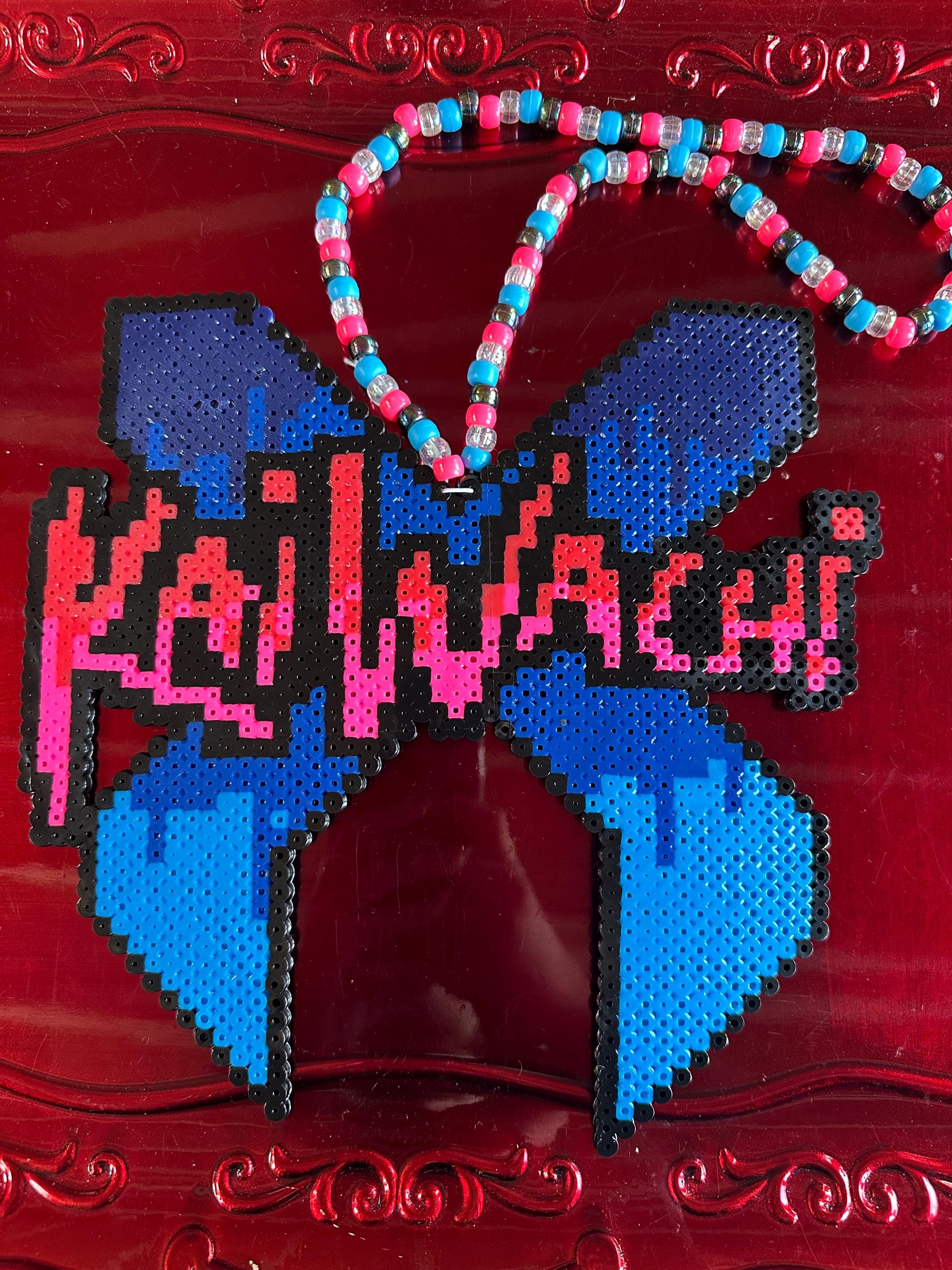 Kai Wachi X Excision Perler /// Kandi Rave Perler Bead Necklace - Etsy