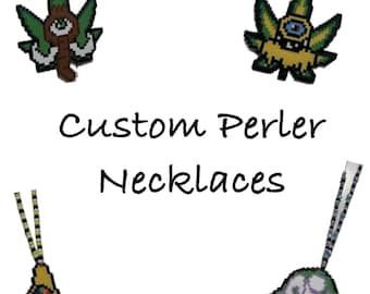 Collar personalizado de cuentas Perler - Diseño de personaje personalizado (lea la descripción completa)