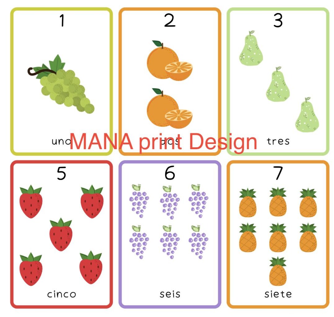 Spanish Flashcards. Bilingual Learning for Kids - Etsy UK