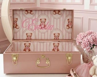 Newborn Girl Memory Chest, Personalized Baby Keepsake Box