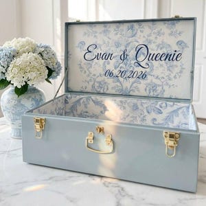 Personalized Wedding Storage Trunk for Bridal Accessories