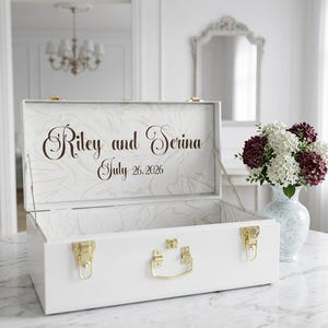 Personalized Wedding Storage Trunk for Bridal Accessories