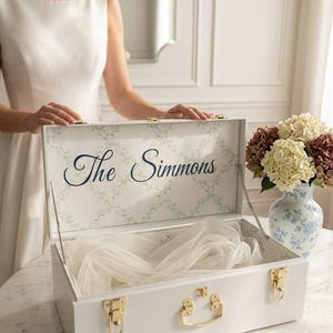 Personalized Wedding Storage Trunk for Bridal Accessories