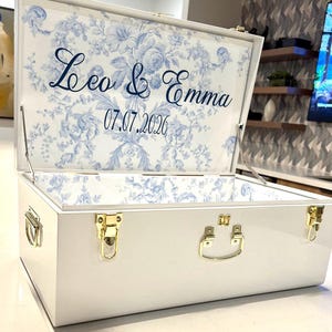 Personalized Wedding Storage Trunk for Bridal Accessories