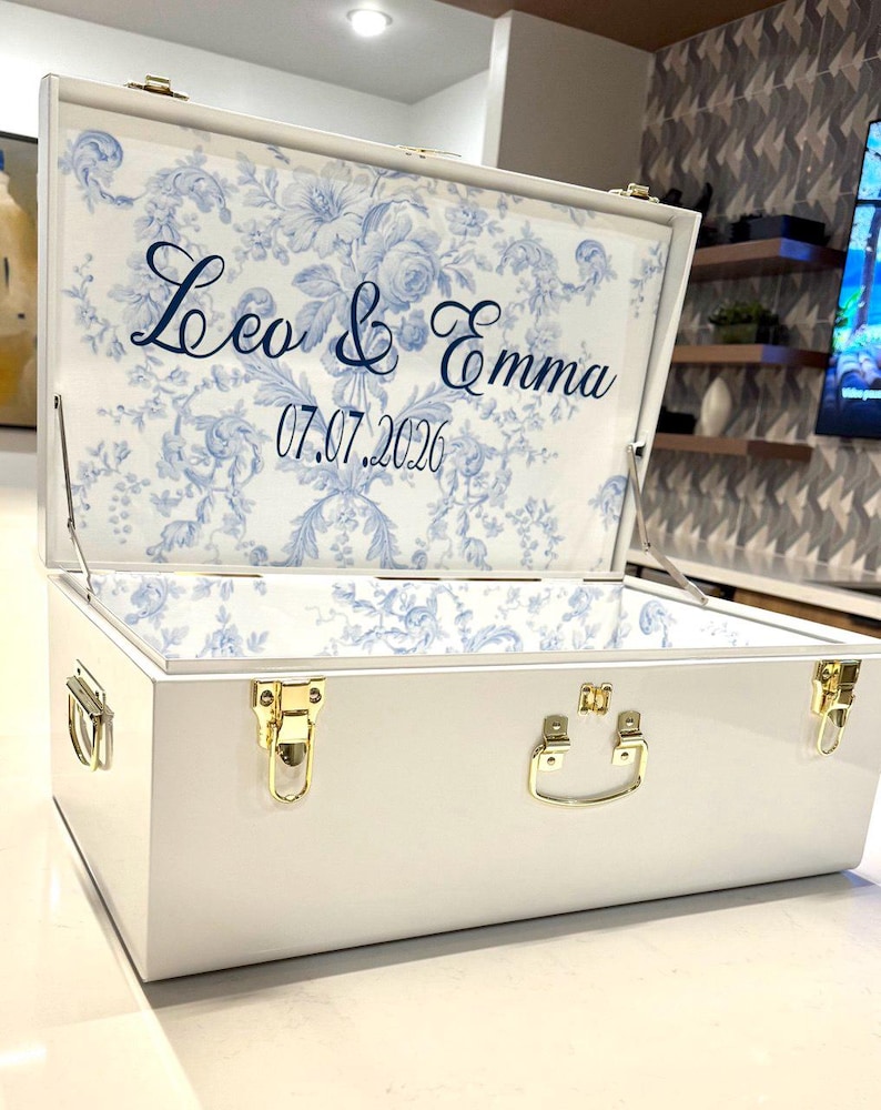 Personalized Wedding Storage Trunk for Bridal Accessories
