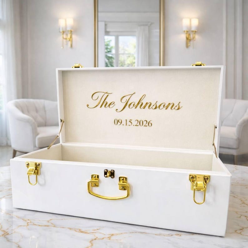 Personalized Wedding Storage Trunk for Bridal Accessories