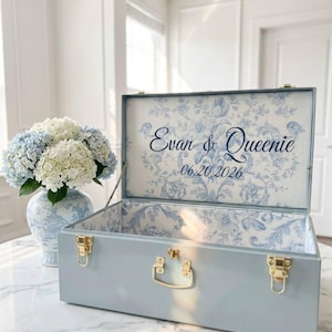 Wedding Keepsake Box, Personalized Bridal Trunk, Custom Memory Chest