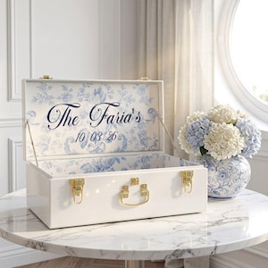 Bride Keepsake Trunk – Personalized Wedding Memory Box, Elegant Bridal Chest