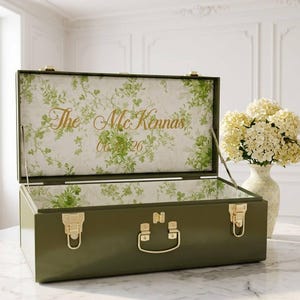 Personalized Wedding Storage Trunk for Bridal Accessories