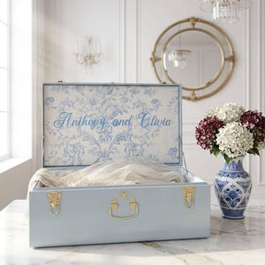 Personalized Wedding Storage Trunk for Bridal Accessories