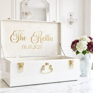 Personalized Wedding Storage Trunk for Bridal Accessories