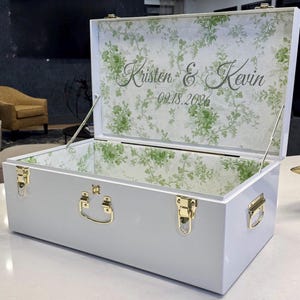 Personalized Wedding Storage Trunk for Bridal Accessories
