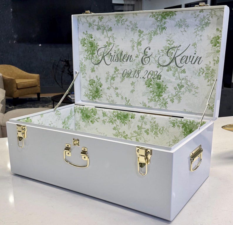 Personalized Wedding Storage Trunk for Bridal Accessories