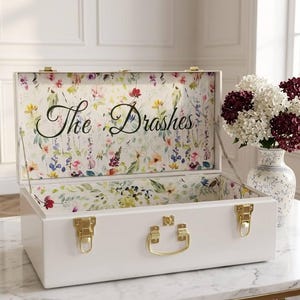 Personalized Wedding Storage Trunk for Bridal Accessories